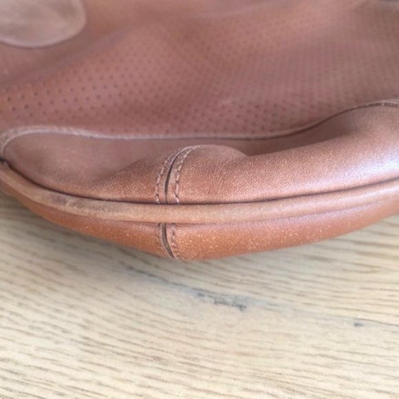 Vintage Coach Brown British Tan Leather Bag Purse - Picture 4 of 5